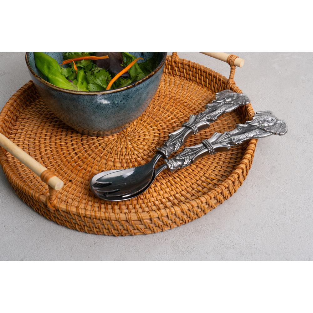 Elephant Tusk Salad Servers - Earthangel