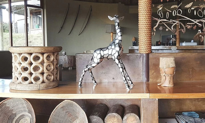 Giraffe Baby Silver and Black