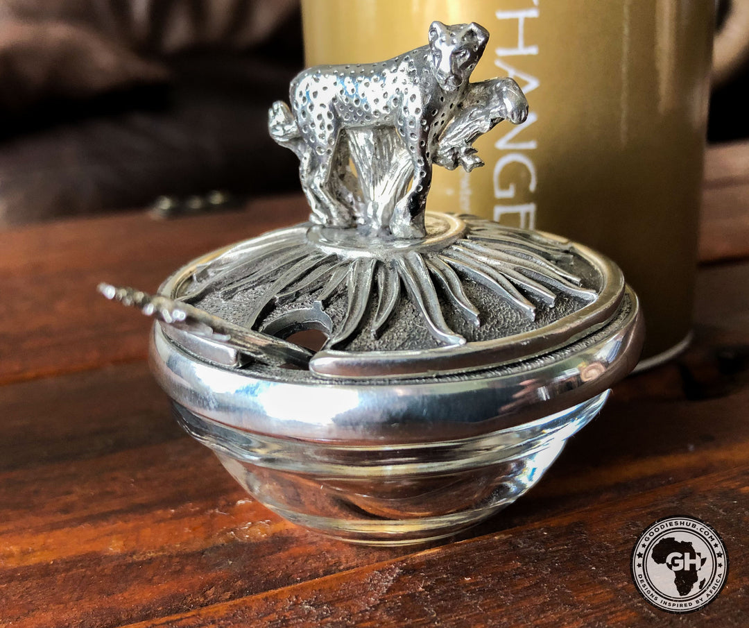 Leopard Lid Bowl And Spoon - Earthangel
