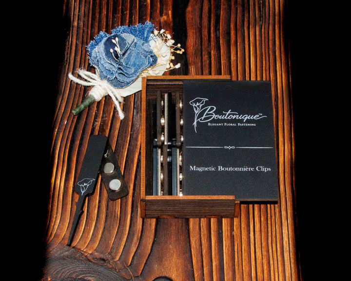 Boutonique - Elegant Floral Fastening Black Panther | Premium Wedding Accessory - Standard Boutoniques 90mm