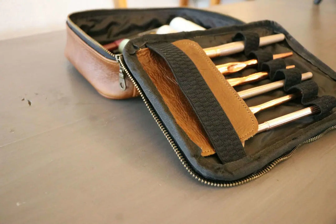 Ruby Leather Make-up Bag