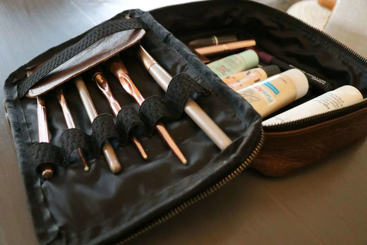 Ruby Leather Make-up Bag