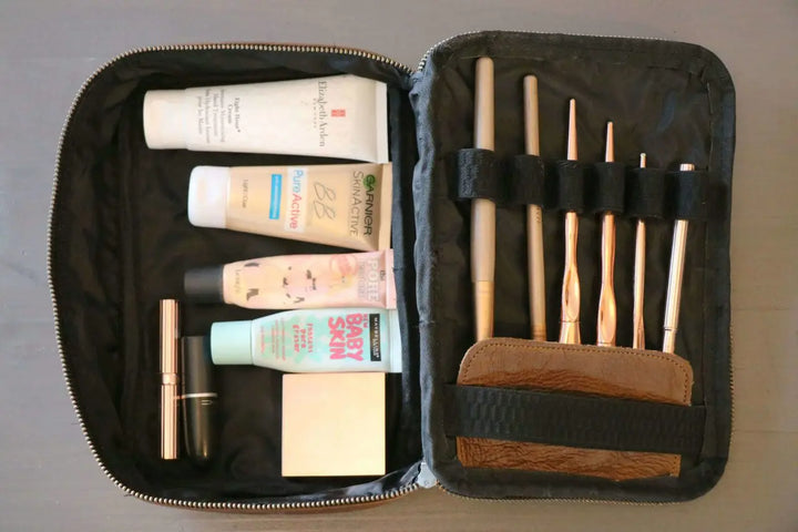 Ruby Leather Make-up Bag