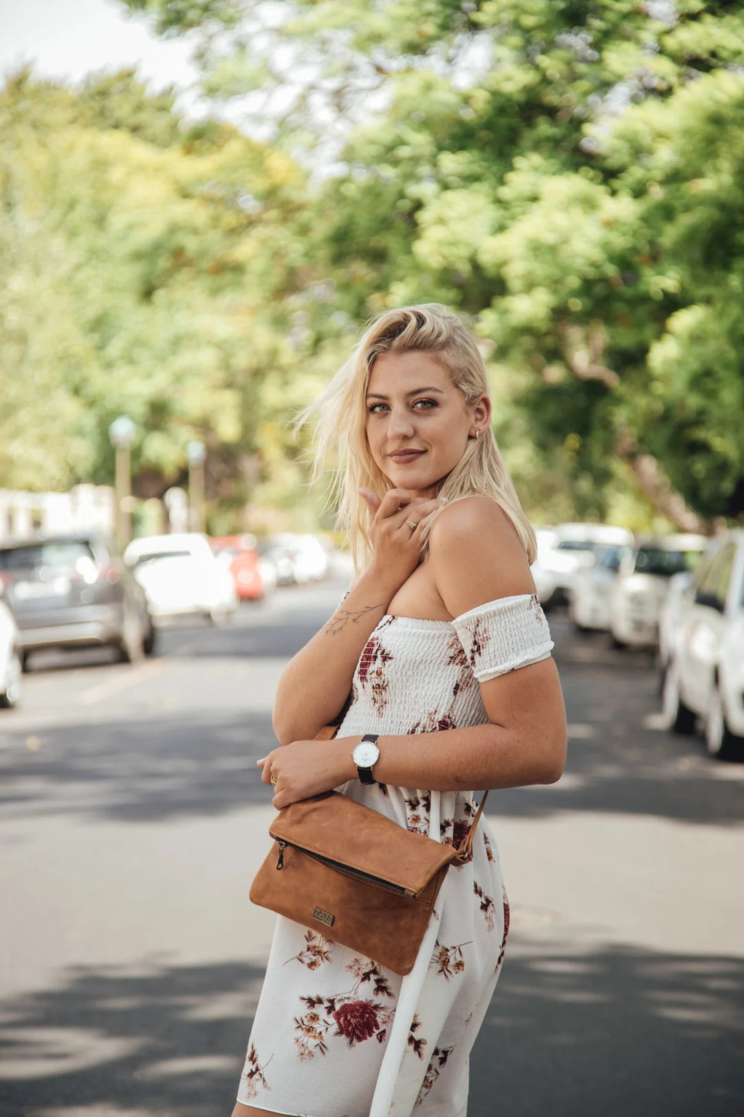 Nina Leather Sling Bag