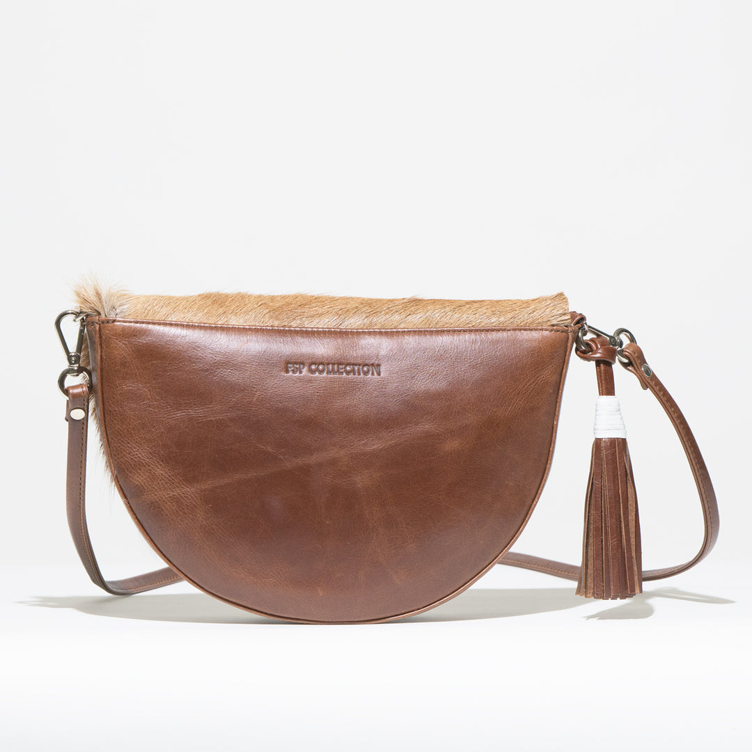 Indaba Clutch Bag Springbok Brown Leather