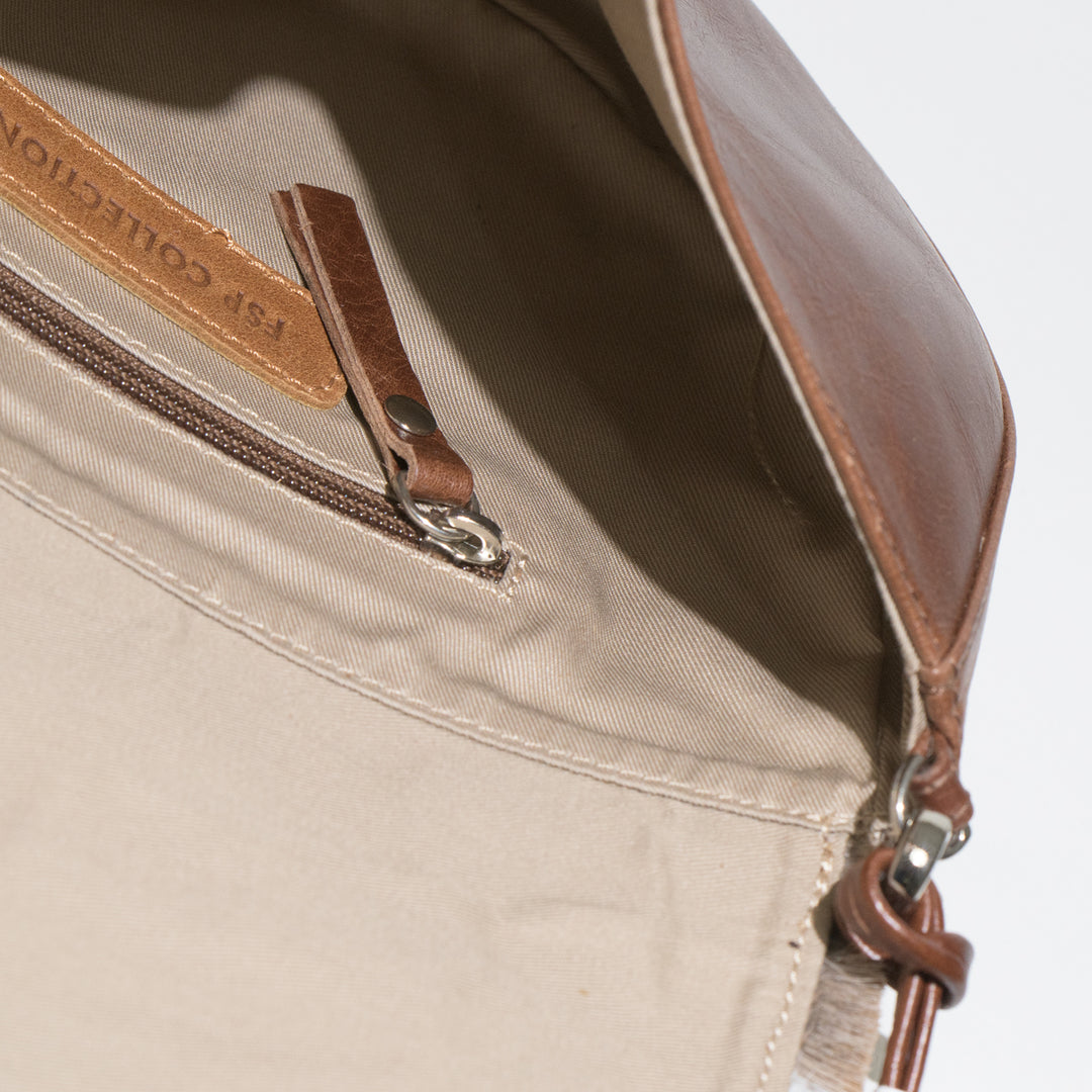 Indaba Clutch Bag Springbok Brown Leather