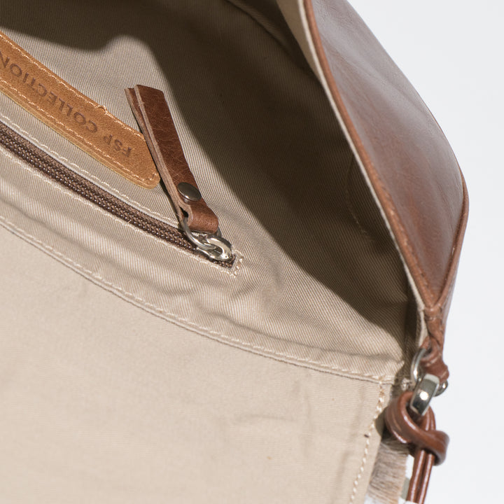 Indaba Clutch Bag Springbok Brown Leather