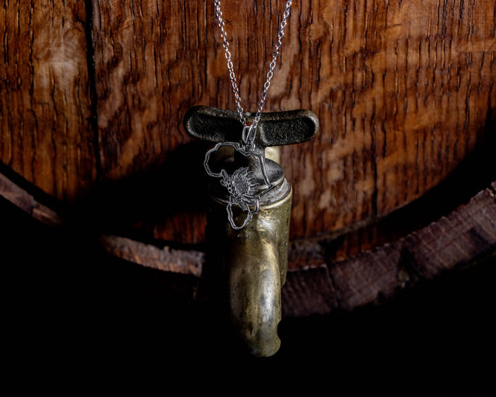 Map of Africa Protea Silver Pendant &amp; Chain 45cm