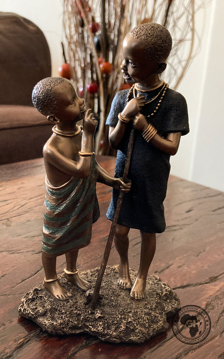 Jana Mtani African Figurine Bronze Sculpture