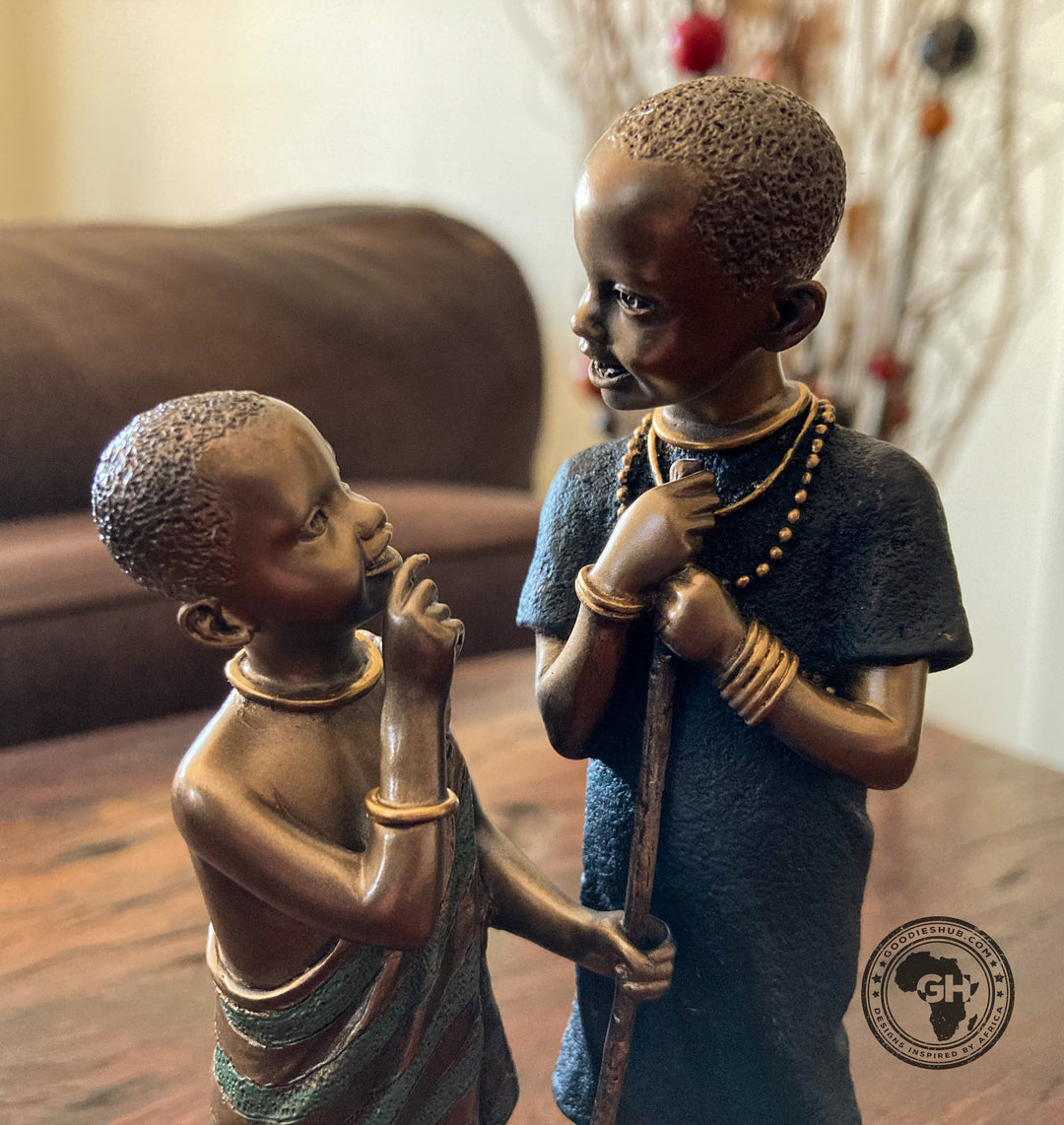 Jana Mtani African Figurine Bronze Sculpture