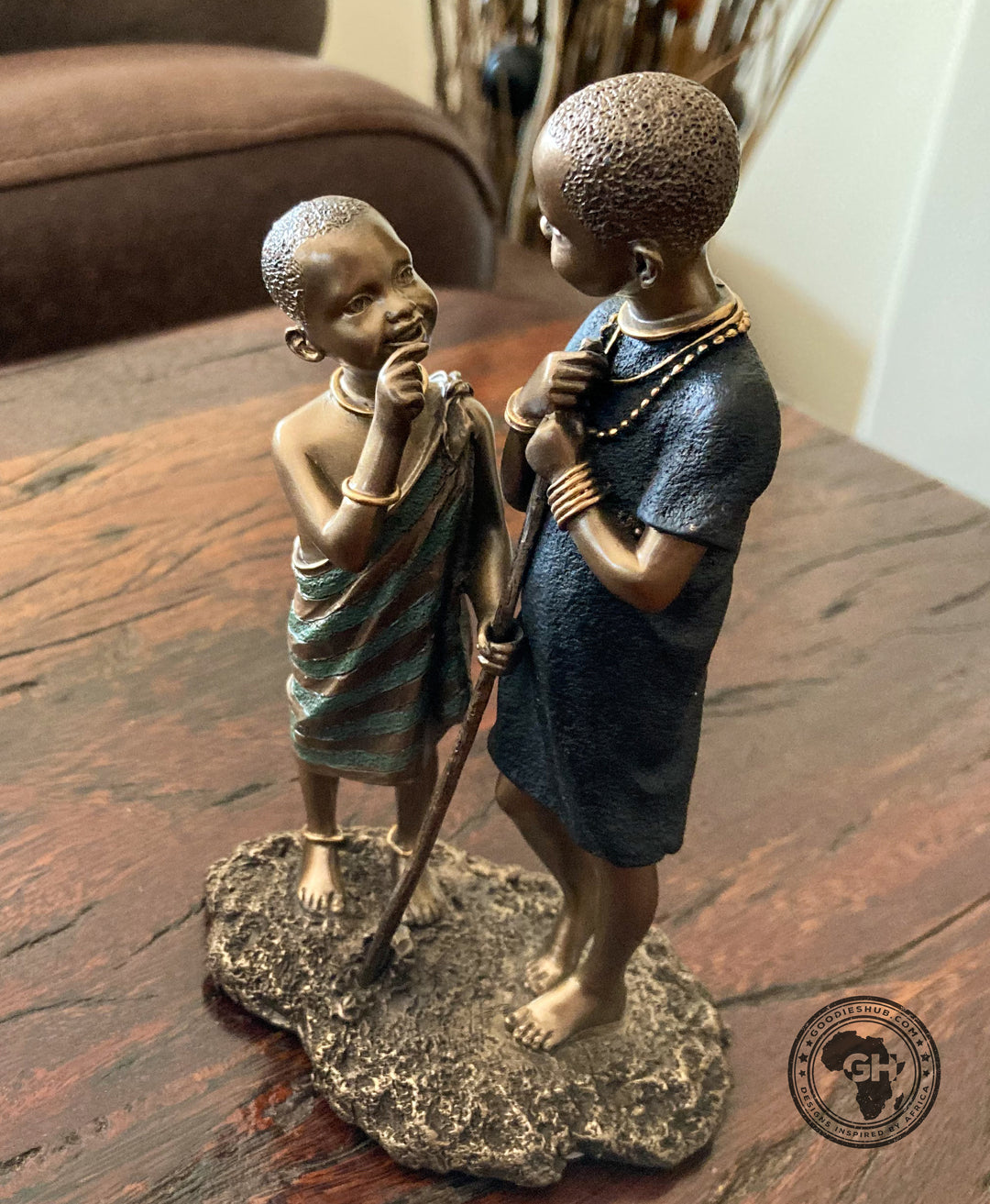 Jana Mtani African Figurine Bronze Sculpture