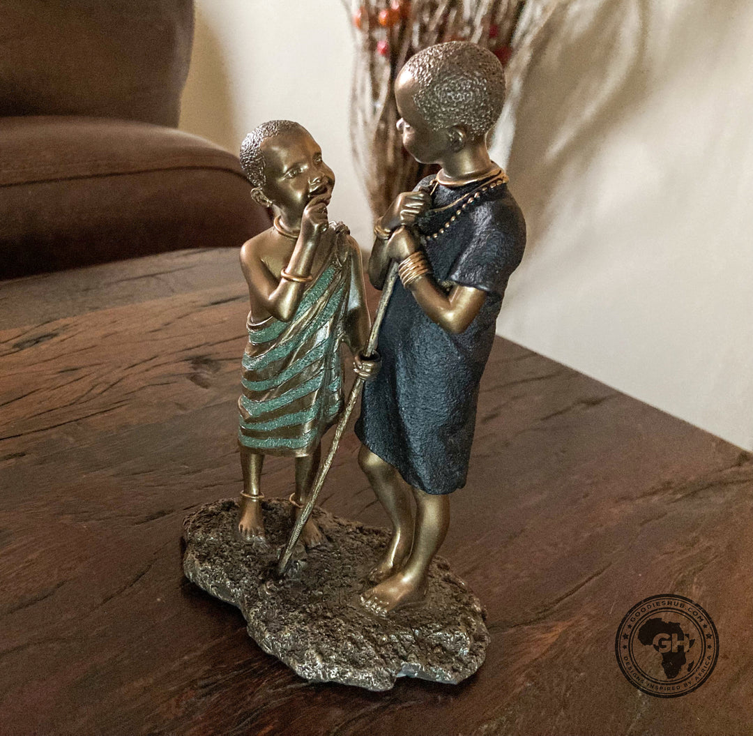 Jana Mtani African Figurine Bronze Sculpture