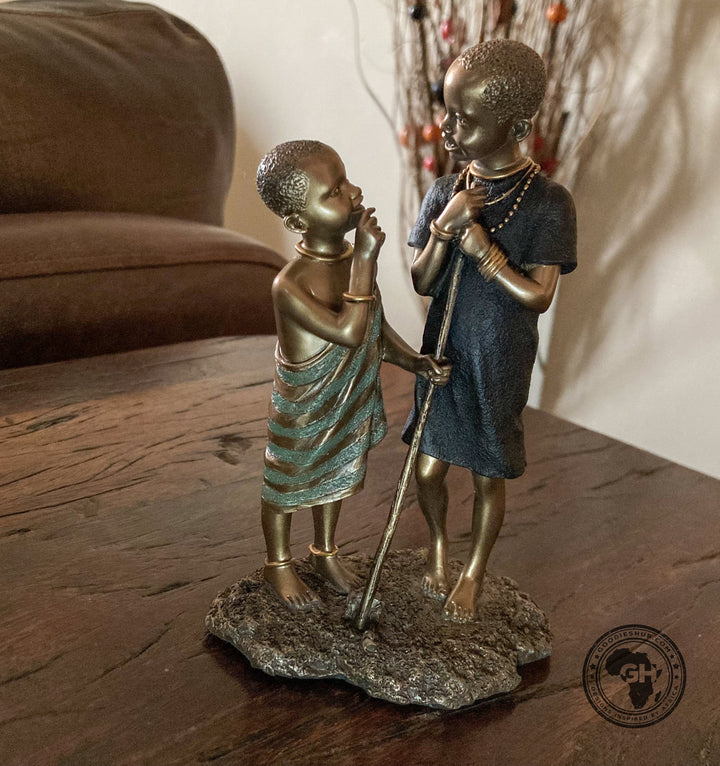 Jana Mtani African Figurine Bronze Sculpture