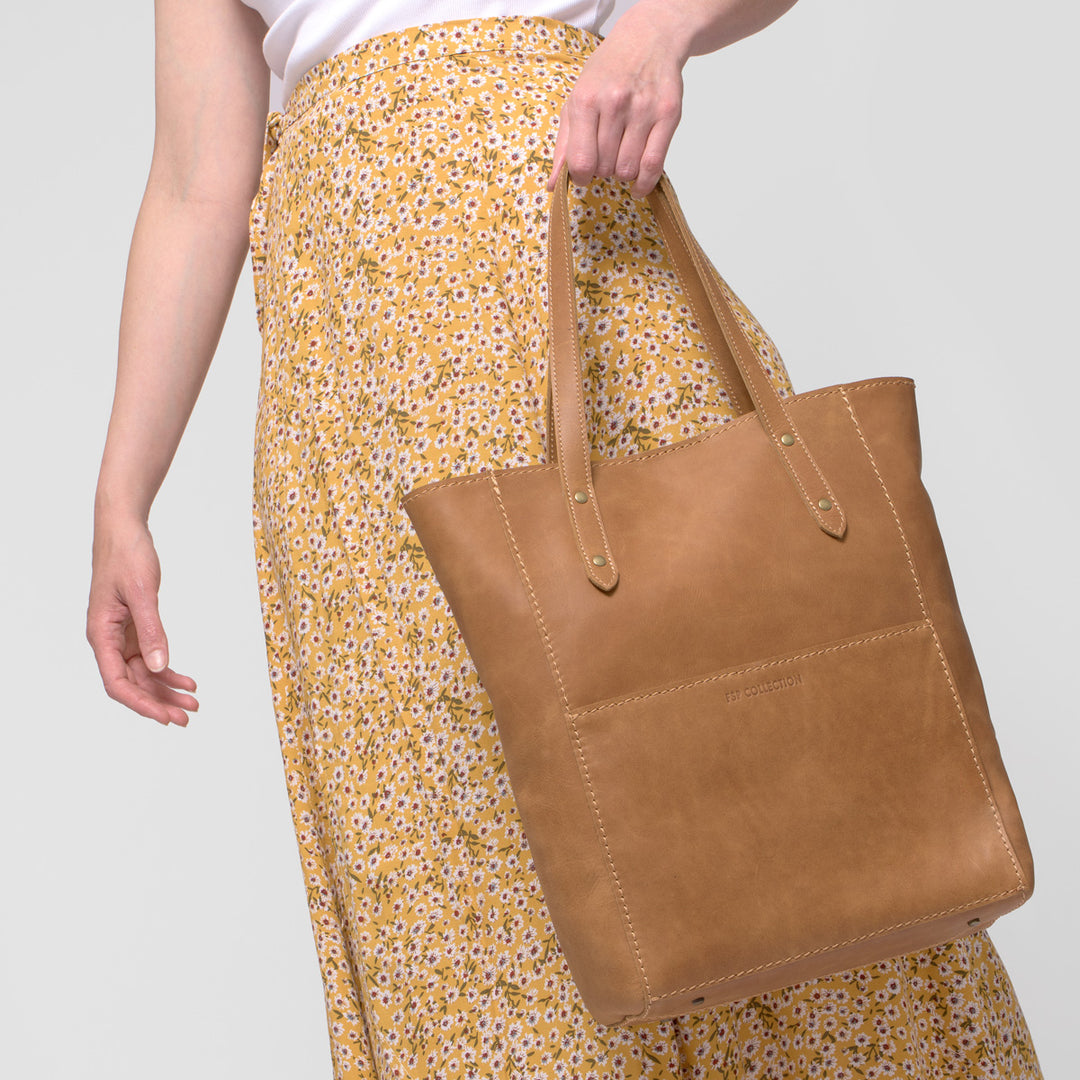 Lynne Leather Shopper Bag