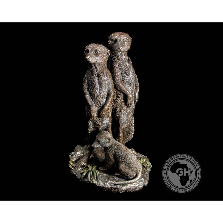 Meerkat Family Bronze Sculpture