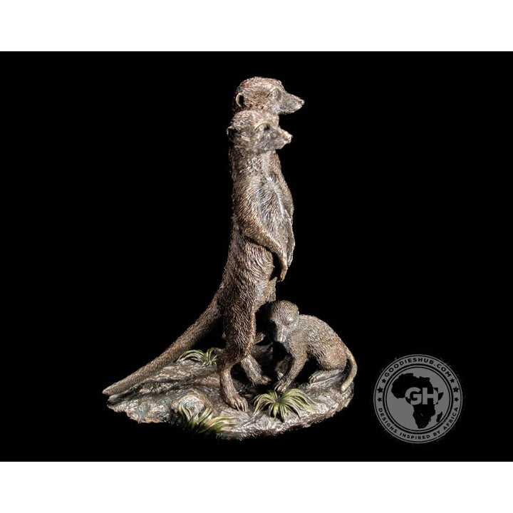 Meerkat Family Bronze Sculpture