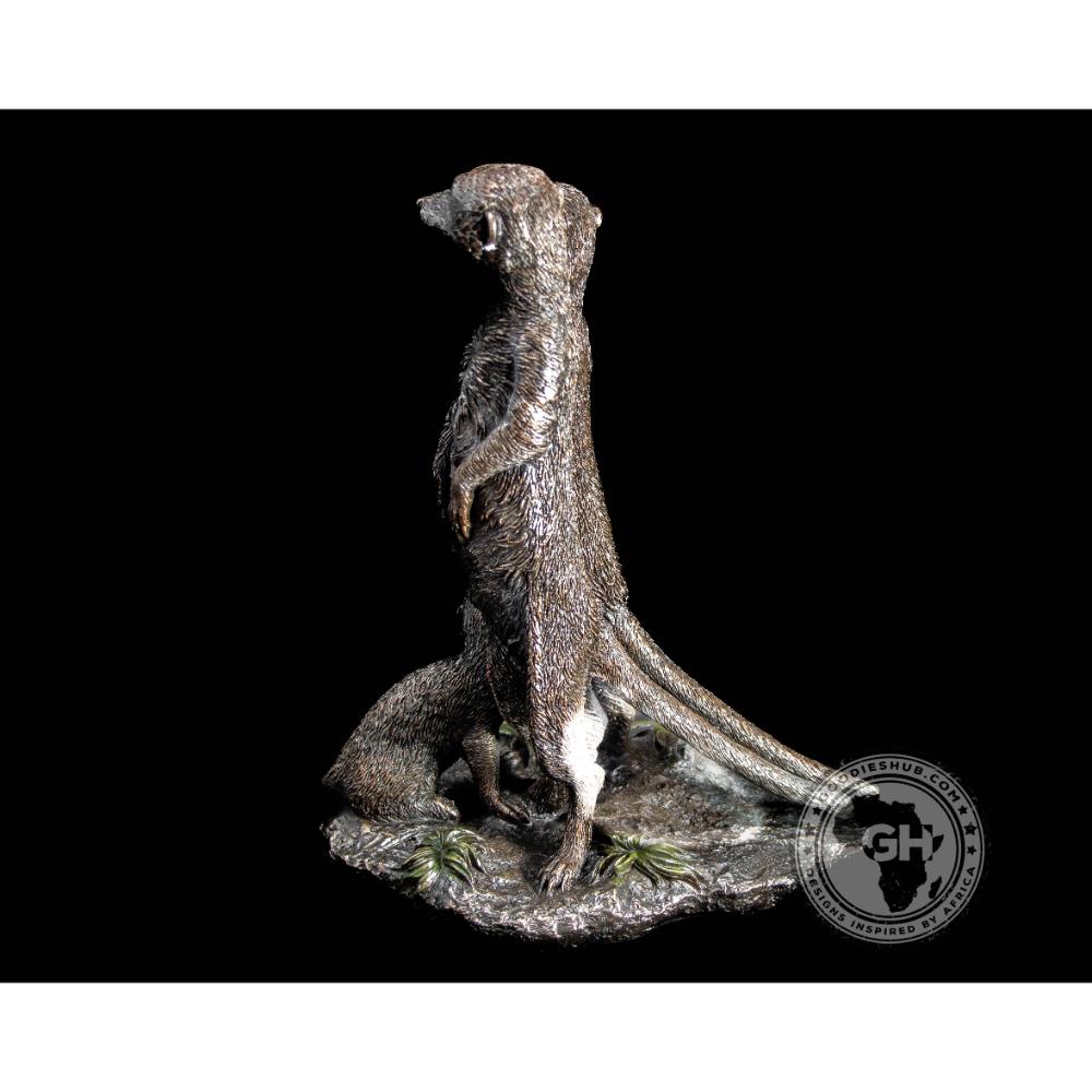 Meerkat Family Bronze Sculpture