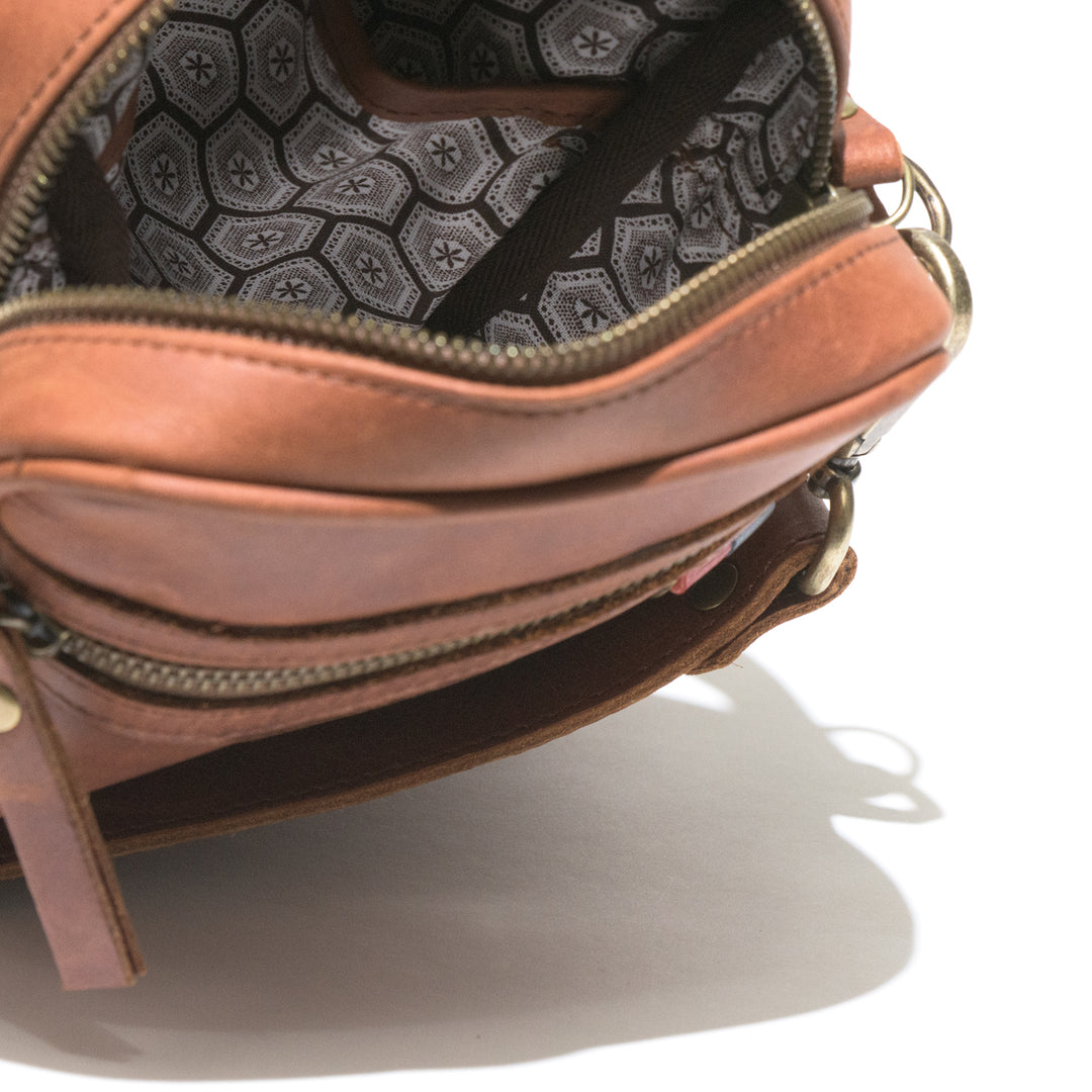 Mini Eduardo Leather Bag Tan