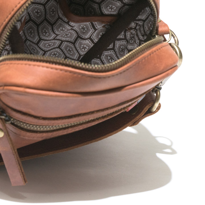 Mini Eduardo Leather Bag Tan