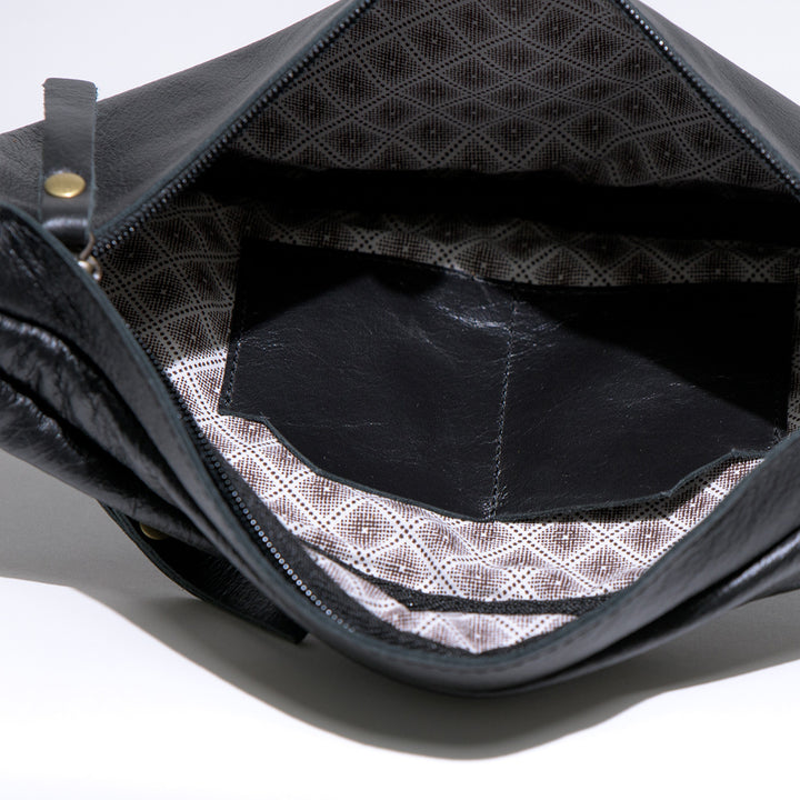 Moon Bag in Black Leather