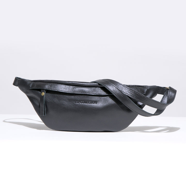 Moon Bag in Black Leather