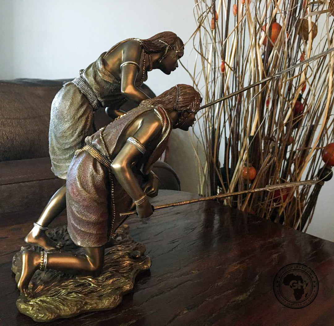 Msako African Figurine Bronze Sculpture