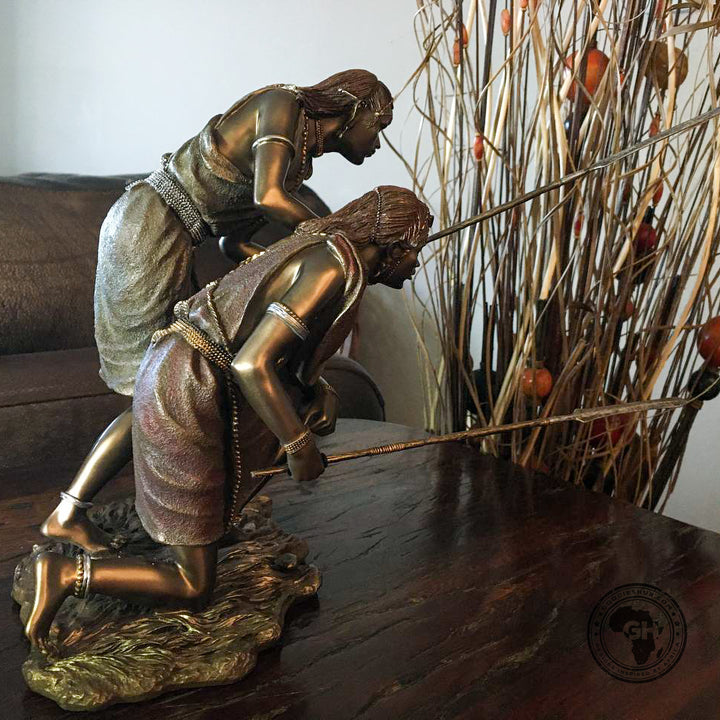 Msako African Figurine Bronze Sculpture