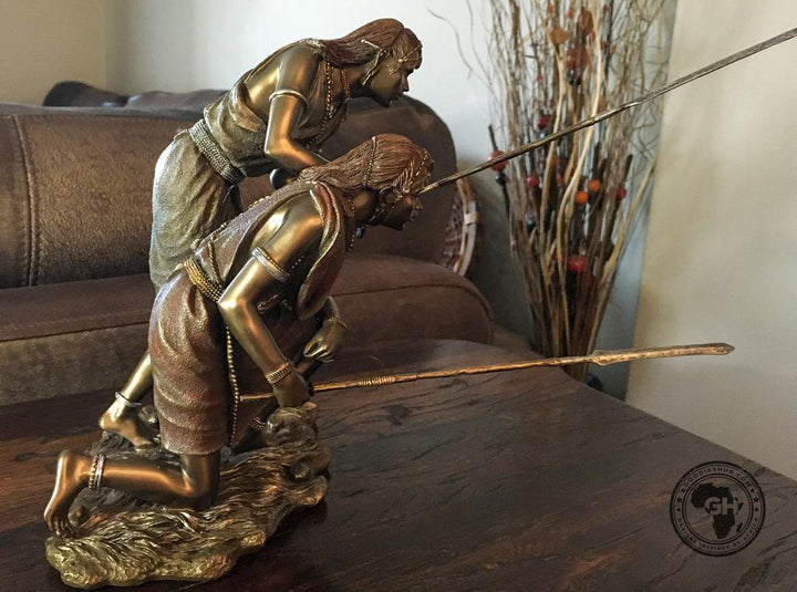 Msako African Figurine Bronze Sculpture