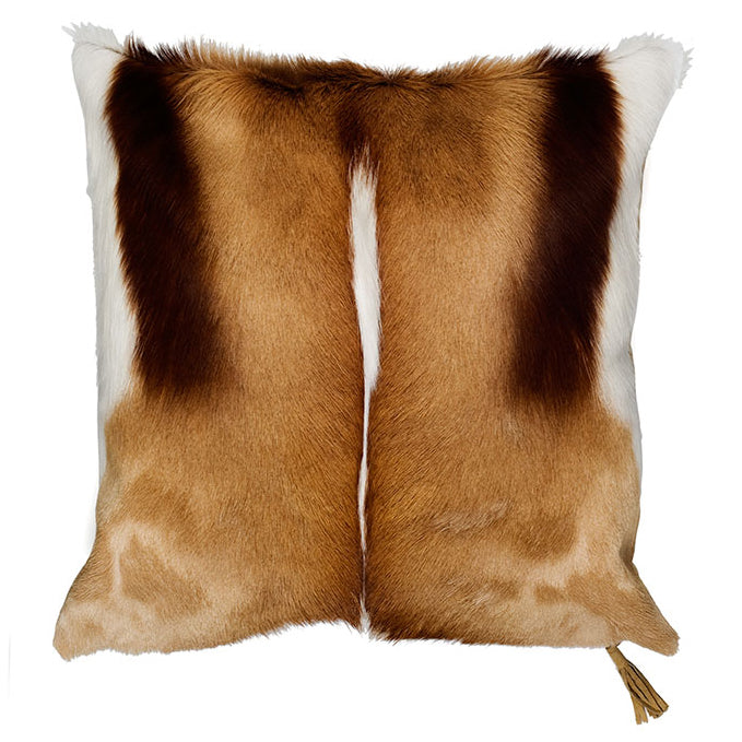 Natural Springbok Cushion Cover 40 x 40cm with Pig suede backing (Excluding Inner)
