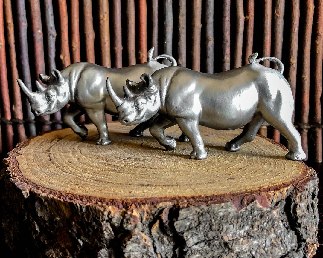 Rhino Pewter Sculpture