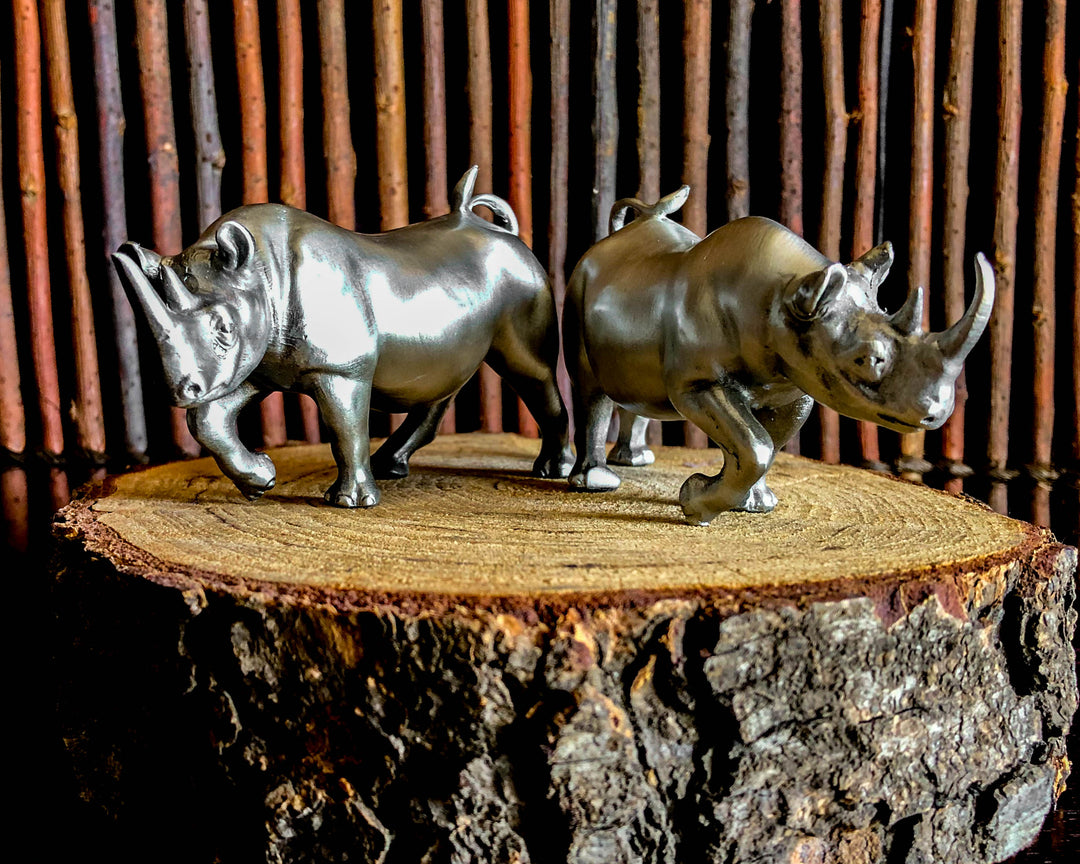 Rhino Pewter Sculpture