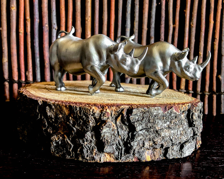Rhino Pewter Sculpture