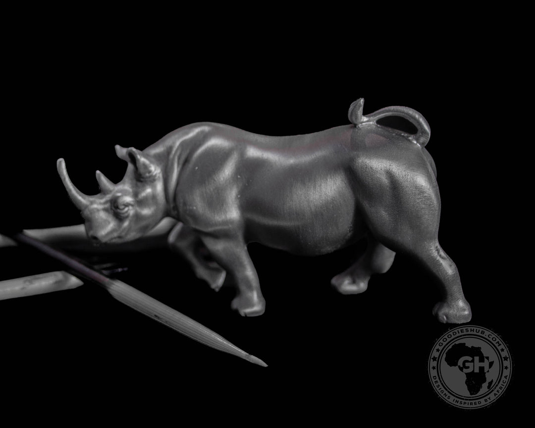 Rhino Pewter Sculpture