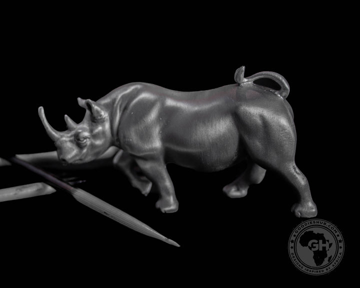 Rhino Pewter Sculpture