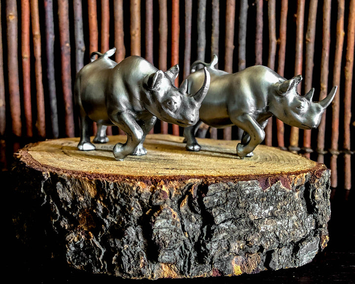Rhino Pewter Sculpture