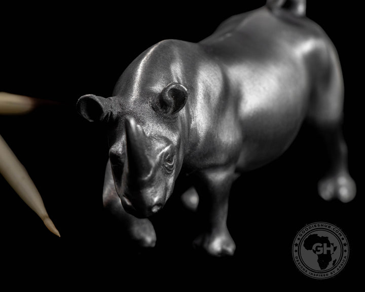 Rhino Pewter Sculpture