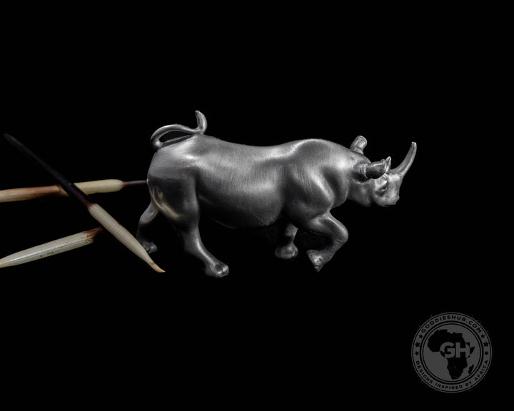 Rhino Pewter Sculpture