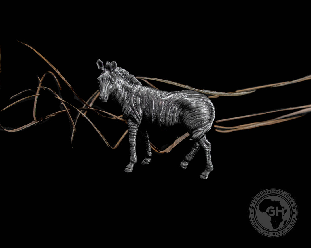 Zebra Pewter Sculpture