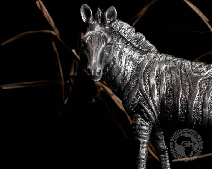 Zebra Pewter Sculpture