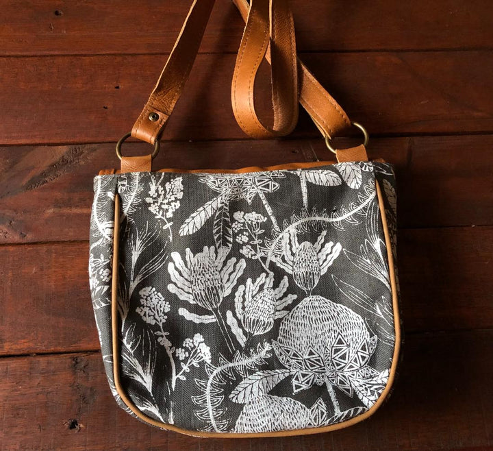 Mongoose Pom Pom Leather &amp; Textile Bag