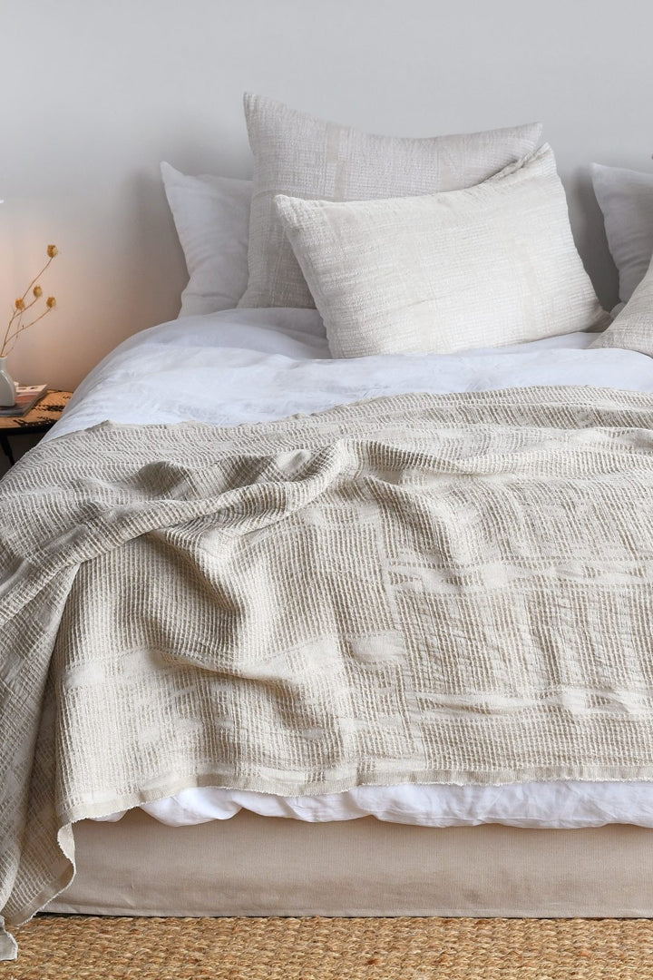 Bogolan Bed Throw 135x270cm / 53x106"