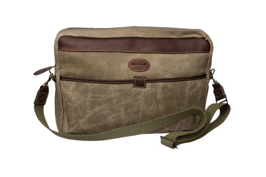 Rogue Tin Cloth Canvas Large Laptop Bag - Sand