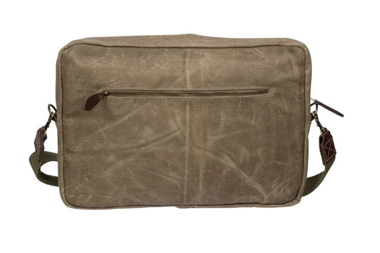 Rogue Tin Cloth Canvas Large Laptop Bag - Sand