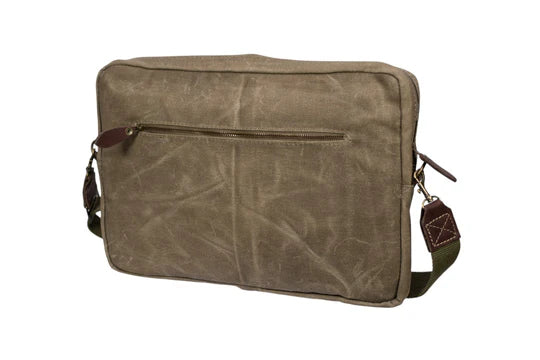 Rogue Tin Cloth Canvas Large Laptop Bag - Sand