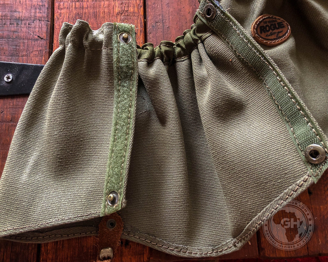 Rogue Short Canvas Gaiter - Velcro Olive