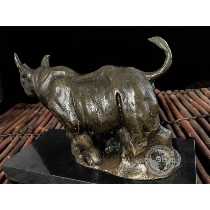 Rhino Bronze Sculpture