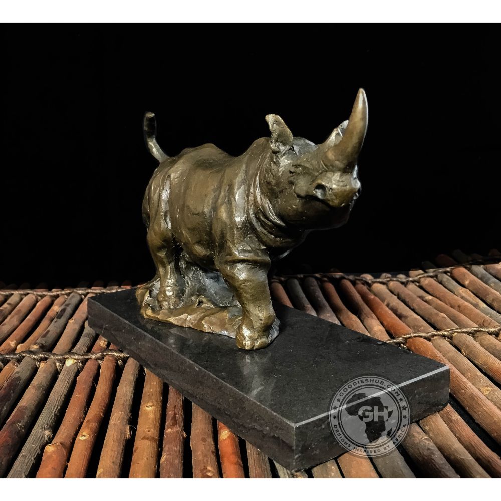 Rhino Bronze Sculpture