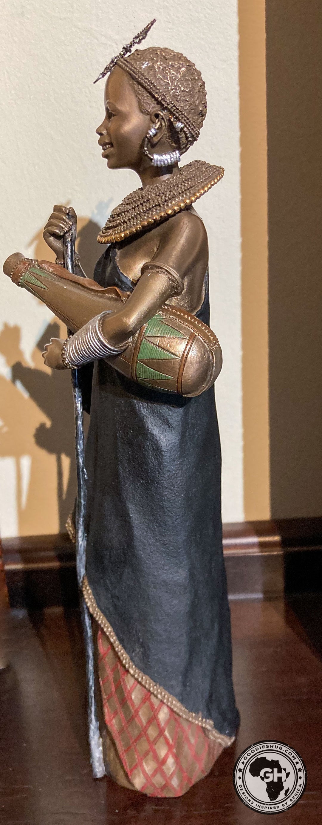 Ushairi African Figurine Bronze Sculpture