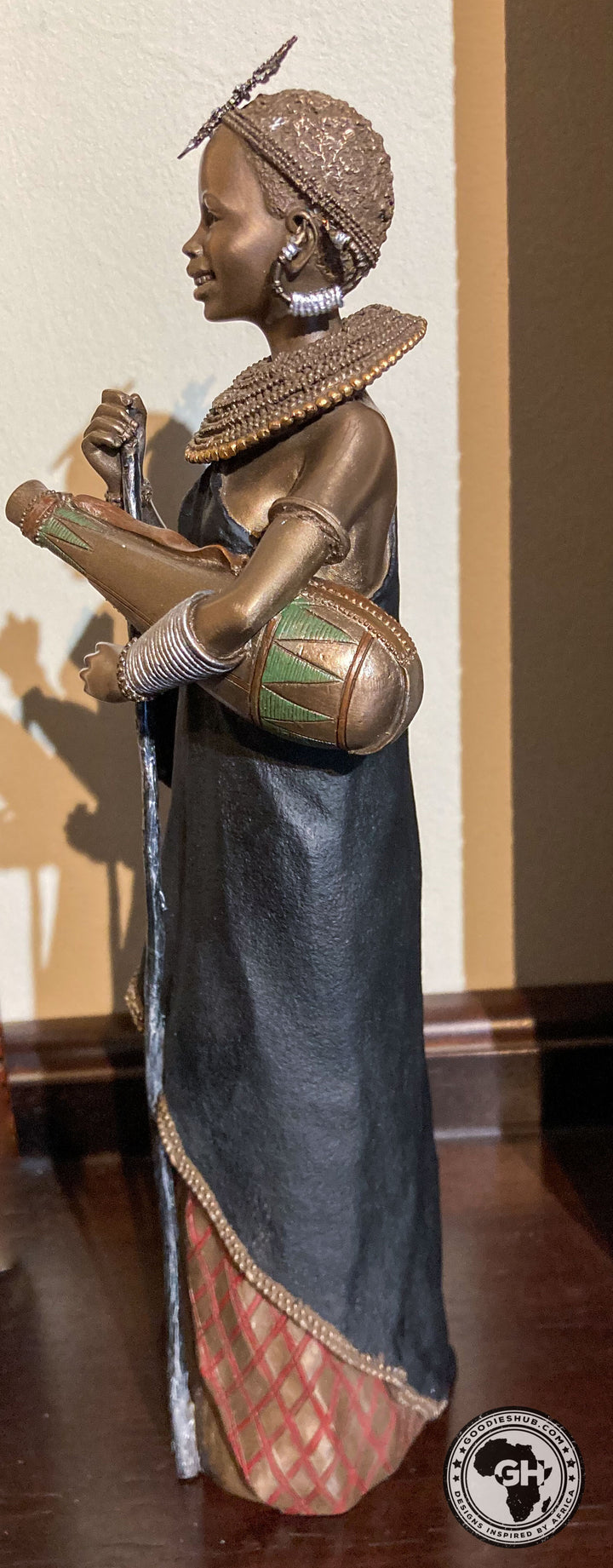 Ushairi African Figurine Bronze Sculpture