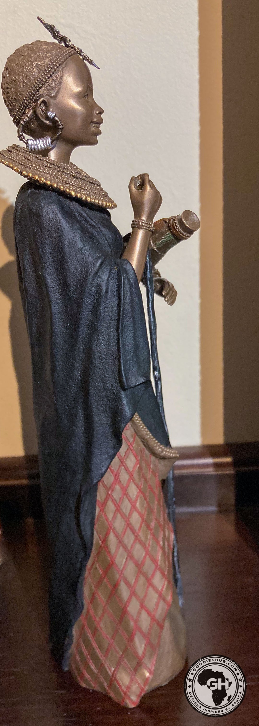 Ushairi African Figurine Bronze Sculpture